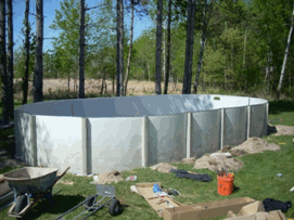 install pool wall